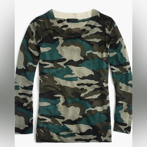 J Crew Merino Wool Tippi sweater in camouflage - Picture 3 of 7